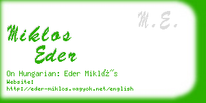 miklos eder business card